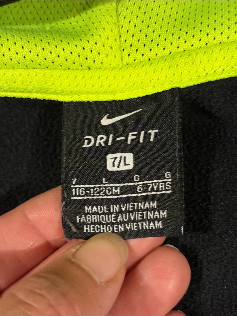 Nike Black & fluorescent Yellow Kids' Dri-FIT Half-Zip Hoodie - Just Do It